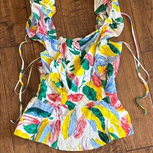 Skies Are Blue Multicolor Floral Blouse